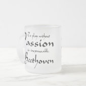 Beethoven Music Passion quote Matglas Koffiemok (Voorkant links)