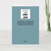 Beethoven Ode aan Joy Birthday Gevouwen Wenskaart Kaart (Achterkant)