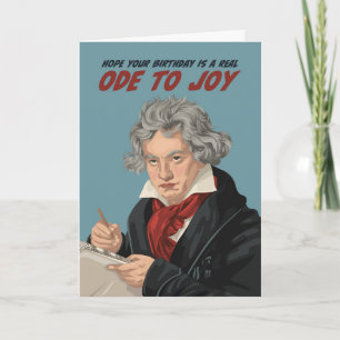 Beethoven Ode aan Joy Birthday Gevouwen Wenskaart Kaart