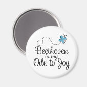 Beethoven Ode aan Vreugde Muziek Gift Magneet (Voorkant / Achterkant)
