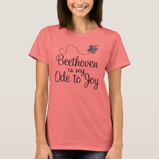Beethoven Ode-to-Joy T-shirt voor vrouwen (Voorkant)