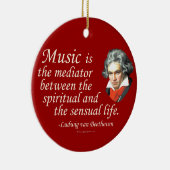 Beethoven op muziek keramisch ornament (Rechts)