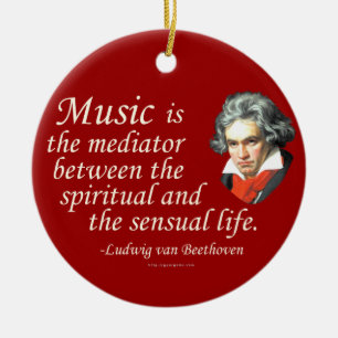 Beethoven op muziek keramisch ornament
