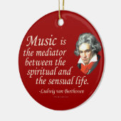 Beethoven op muziek keramisch ornament (Links)