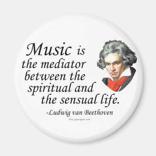 Beethoven op muziek magneet (Voorkant)