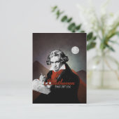 Beethoven piano virtuoso zwart briefkaart (Staand voorkant)