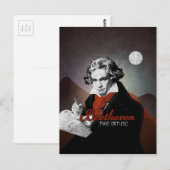 Beethoven piano virtuoso zwart briefkaart (Voorkant / Achterkant)