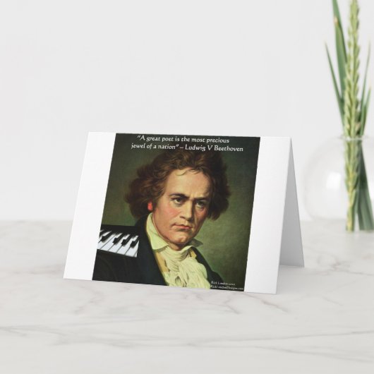Beethoven Poet is Gem Quote Wenskaart Kaart (Voorkant)