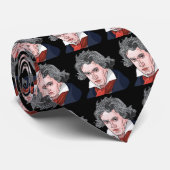 Beethoven Portrait Illustratie Stropdas (Opgerold)