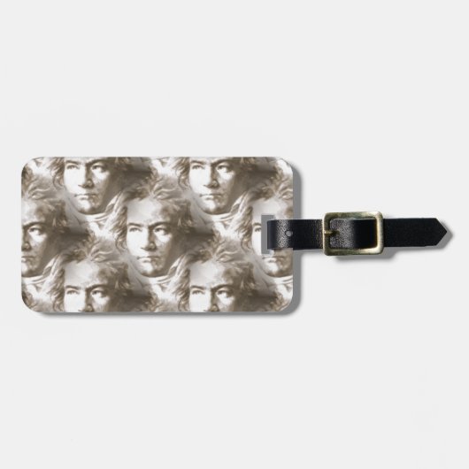 Beethoven Portrait Pattern Bagagelabel (Voorkant horizontaal)