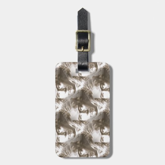 Beethoven Portrait Pattern Bagagelabel (Voorkant verticaal)