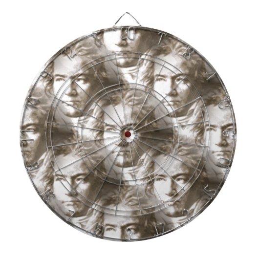 Beethoven Portrait Pattern Dartbord (Voorkant)