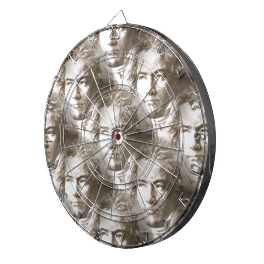 Beethoven Portrait Pattern Dartbord (Voorkant Rechts)