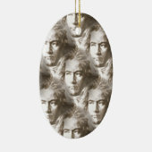 Beethoven Portrait Pattern Keramisch Ornament (Rechts)