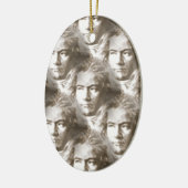 Beethoven Portrait Pattern Keramisch Ornament (Links)