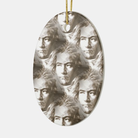 Beethoven Portrait Pattern Keramisch Ornament (Links)