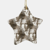 Beethoven Portrait Pattern Keramisch Ornament (Rechts)