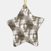 Beethoven Portrait Pattern Keramisch Ornament (Links)
