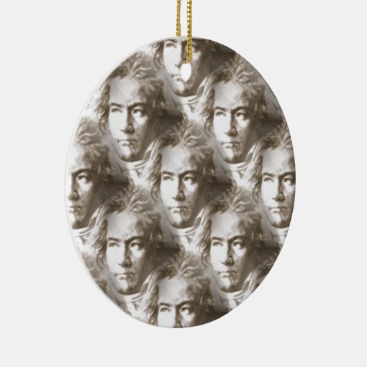 Beethoven Portrait Pattern Keramisch Ornament (Rechts)