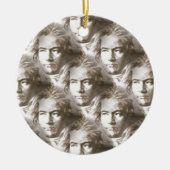 Beethoven Portrait Pattern Keramisch Ornament (Voorkant)