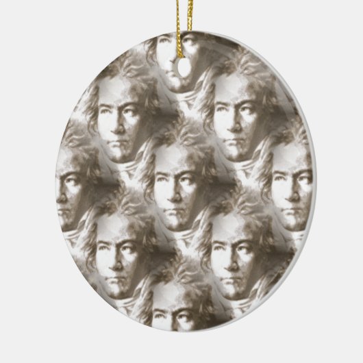 Beethoven Portrait Pattern Keramisch Ornament (Links)