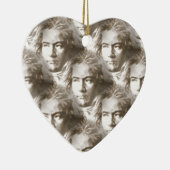 Beethoven Portrait Pattern Keramisch Ornament (Rechts)