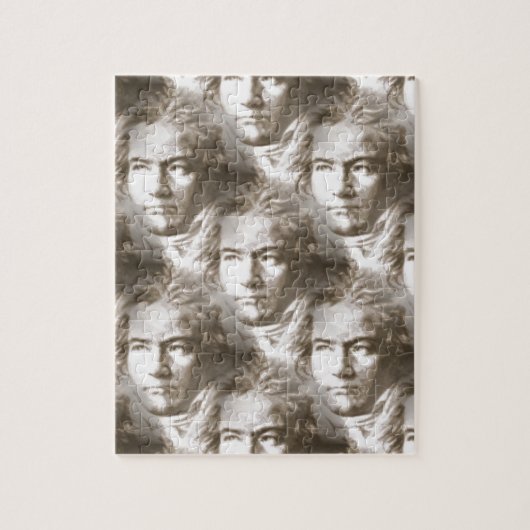 Beethoven Portrait Pattern Legpuzzel (Verticaal)