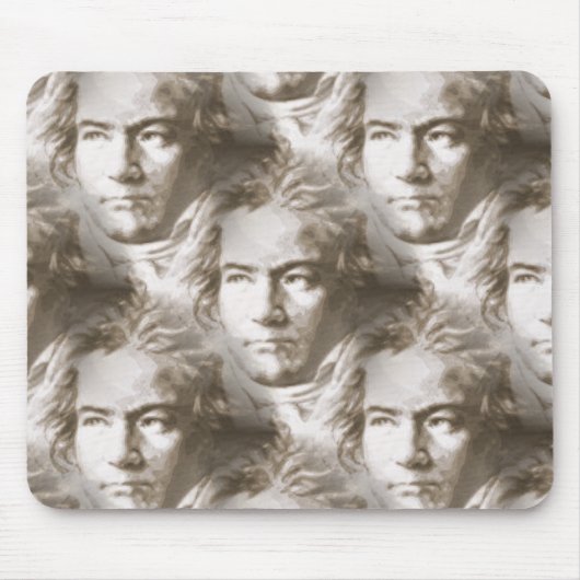 Beethoven Portrait Pattern Muismat (Voorkant)