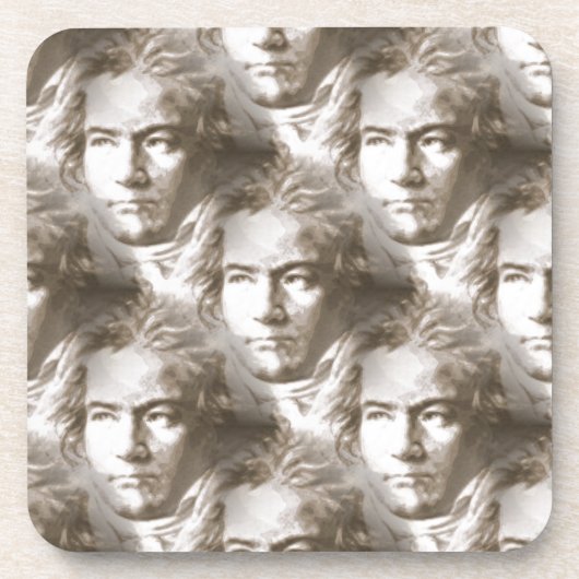 Beethoven Portrait Pattern Onderzetter (Voorkant)