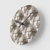 Beethoven Portrait Pattern Ronde Klok (Hoek)