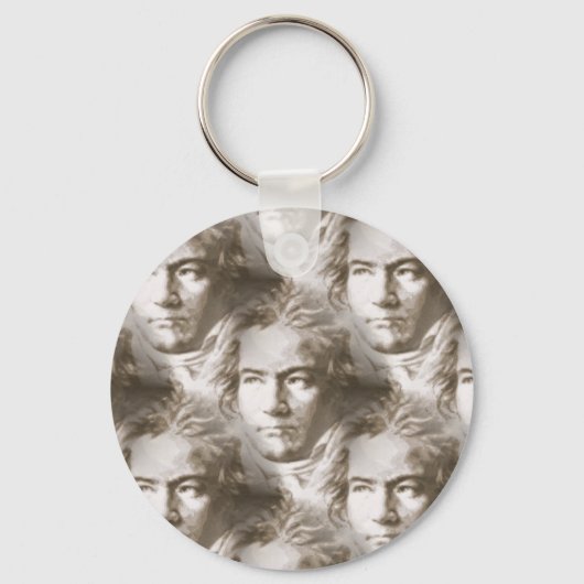Beethoven Portrait Pattern Sleutelhanger (Voorkant)