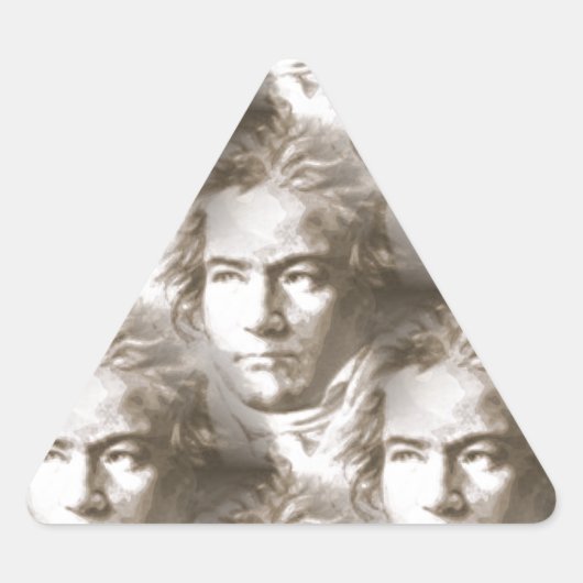 Beethoven Portrait Pattern Sticker (Voorkant)