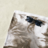 Beethoven Portrait Pattern Strandlaken (In situ)