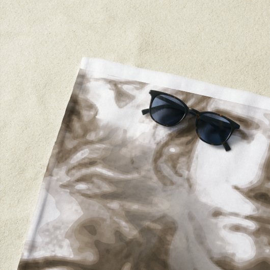 Beethoven Portrait Pattern Strandlaken (In situ)