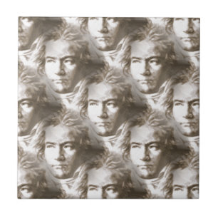 Beethoven Portrait Pattern Tegeltje