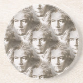 Beethoven Portrait Pattern Zandsteen Onderzetter (Voorkant)