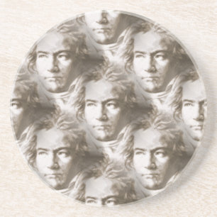 Beethoven Portrait Pattern Zandsteen Onderzetter