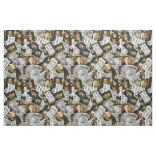 Beethoven Portraits Fabric Stof