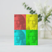 Beethoven portret in vierkantsachtig Briefkaart (Staand voorkant)