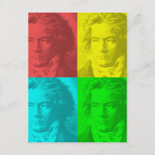 Beethoven portret in vierkantsachtig Briefkaart
