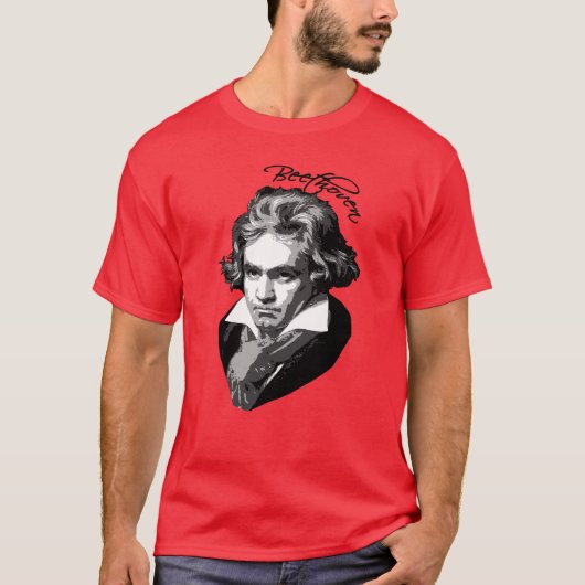 Beethoven Portret op T-shirten, -Mokken, -cadeaus T-shirt (Voorkant)