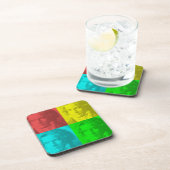 Beethoven portret op vierkantjes bier onderzetter (Rechterzijde)