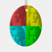 Beethoven portret op vierkantjes keramisch ornament (Rechts)