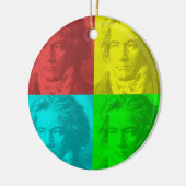 Beethoven portret op vierkantjes keramisch ornament (Links)