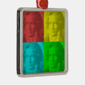 Beethoven portret op vierkantjes metalen ornament (Rechts)