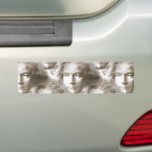 Beethoven Portretpatroon Bumpersticker (Op auto)