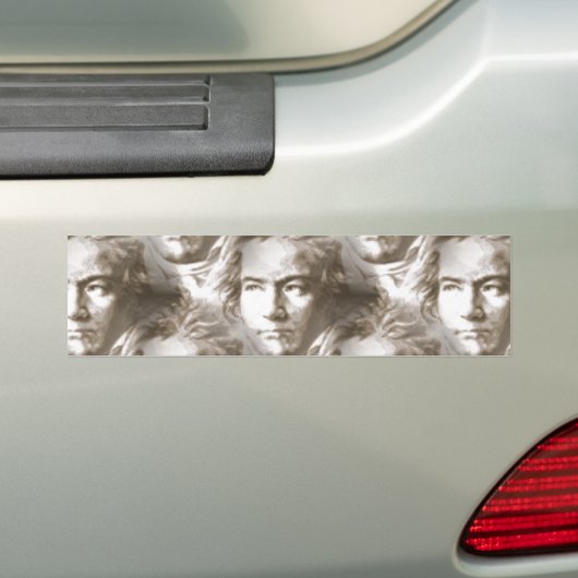 Beethoven Portretpatroon  Bumpersticker (Op auto)