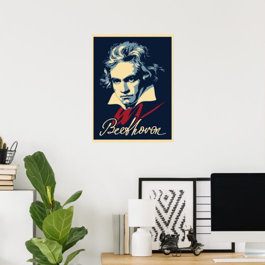 Beethoven Poster (Thuiskantoor)
