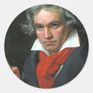 Beethoven Product Fine Art Klassiek Collectie Ronde Sticker