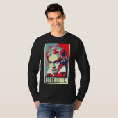 Beethoven Propaganda Poster Pop Kunst T-shirt (Voorkant volledig)